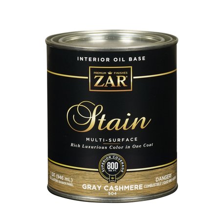 ZAR Semi-Transparent Gray Cashmere Oil-Based Polyurethane Wood Stain 1 qt 50412